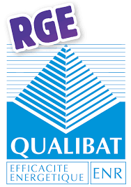 Logo RGE attestant de la certification des professionnels du bâtiment pour des travaux de rénovation énergétique
