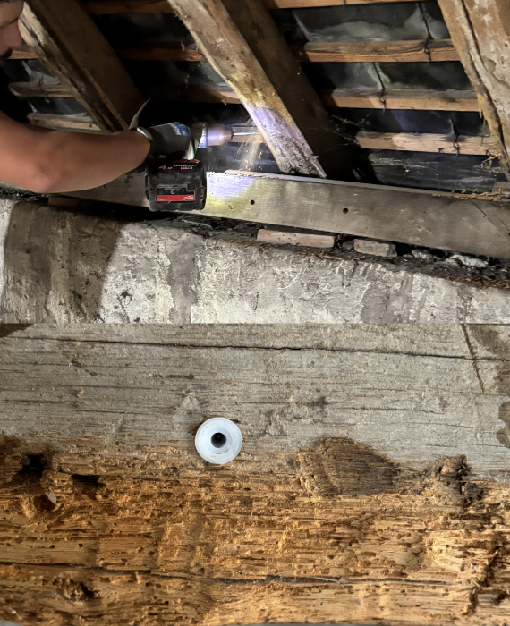 perçage charpente