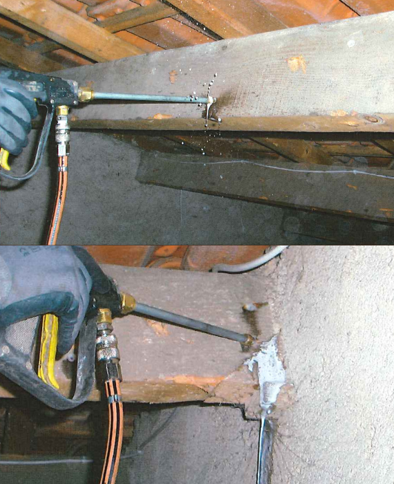 injection à coeur du bois